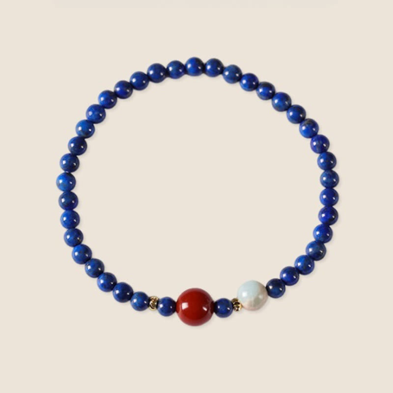 Bransoletka z Buddha Stones, małych lazurytów, lapis lazuli i agatu, ultracienkich koralików - image 9