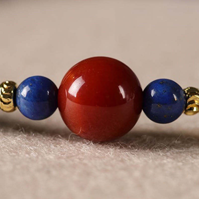 Bransoletka z Buddha Stones, małych lazurytów, lapis lazuli i agatu, ultracienkich koralików - image 12