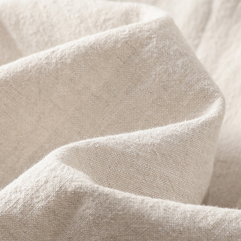 Buddha Stones Casual Haftowane Damskie Spodnie Harem Z Bawełny Lnianej 7-8 Długość Z Kieszeniami - image 14