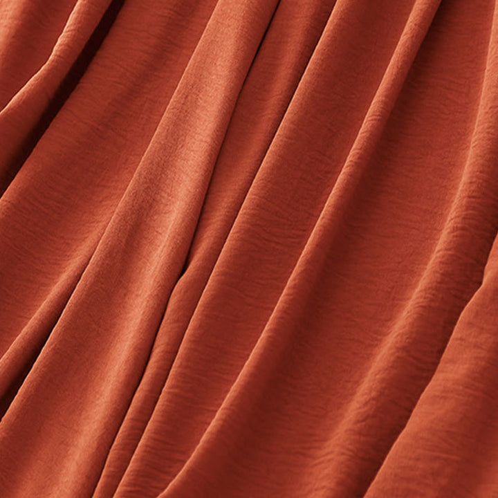 Spodnie damskie z szerokimi nogawkami i kieszeniami, w stylu casualowym i etnicznym, ze ściągaczem i prostym wzorem "Buddha Stones" - image 16