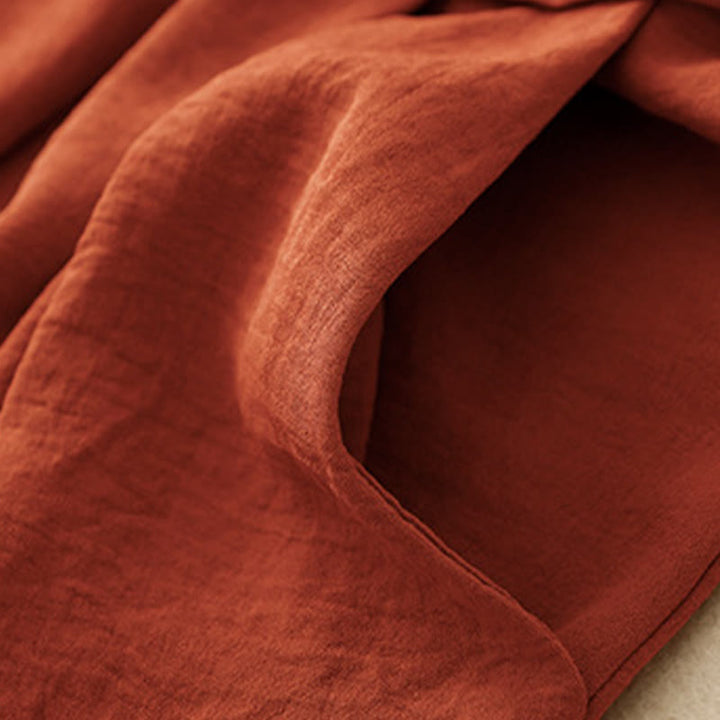 Spodnie damskie z szerokimi nogawkami i kieszeniami, w stylu casualowym i etnicznym, ze ściągaczem i prostym wzorem "Buddha Stones" - image 15