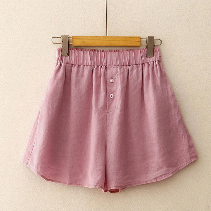 Buddha Stones Lato 2szt. Gładka koszula z długim rękawem Top Kardigan Szorty Medytacja Odzież Damska Zestaw Z Kieszeniami - image 10