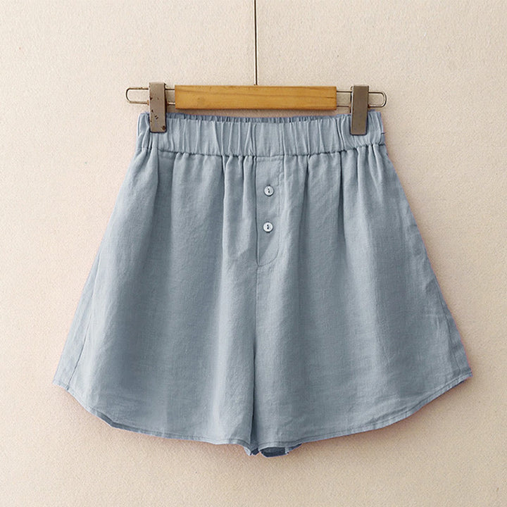 Buddha Stones Lato 2szt. Gładka koszula z długim rękawem Top Kardigan Szorty Medytacja Odzież Damska Zestaw Z Kieszeniami - image 24