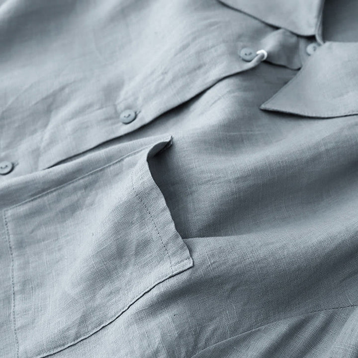 Buddha Stones Lato 2szt. Gładka koszula z długim rękawem Top Kardigan Szorty Medytacja Odzież Damska Zestaw Z Kieszeniami - image 22