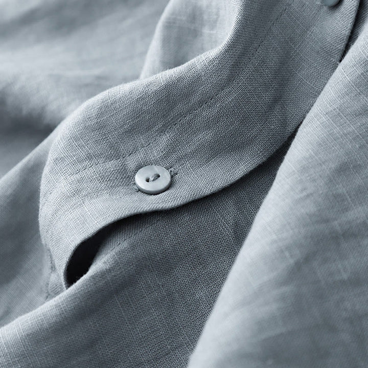 Buddha Stones Lato 2szt. Gładka koszula z długim rękawem Top Kardigan Szorty Medytacja Odzież Damska Zestaw Z Kieszeniami - image 21