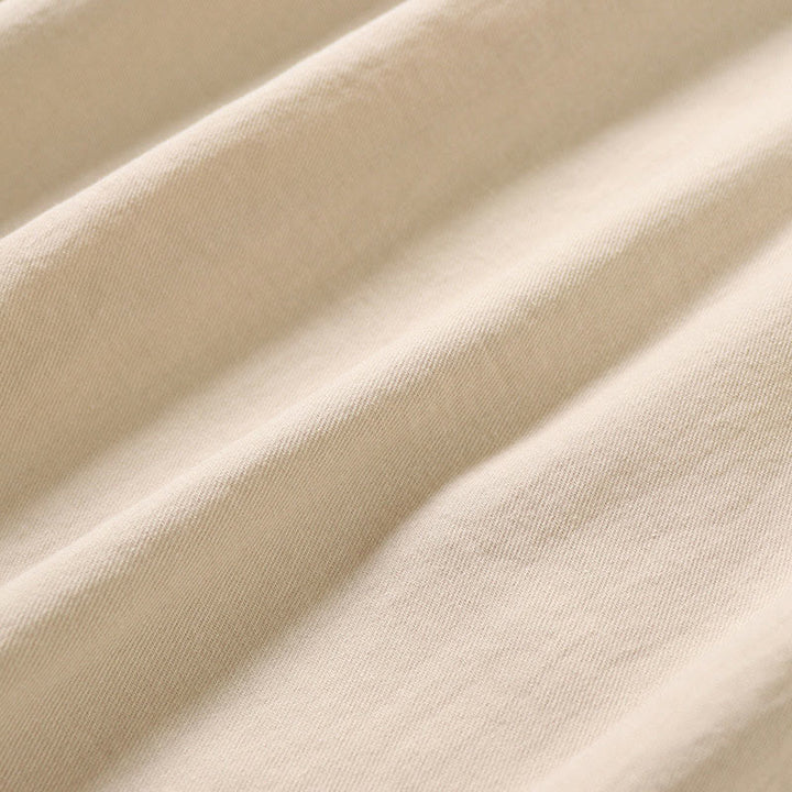 Buddha Stones Casual Artystyczny Geometryczny Haft Guziki Przód Długa Latarnia Rękaw Bawełna Len Midi Sukienka - image 18