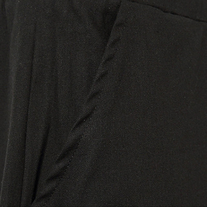 Buddha Stones Wiosna Prosty Prosty Patchworkowy Wzór Ściągacz Bawełna Len Męskie Spodnie Szerokie Nogawki 7-8 Długość Z Kieszeniami - image 21