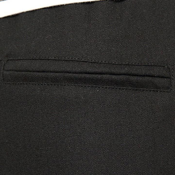 Buddha Stones Wiosna Prosty Prosty Patchworkowy Wzór Ściągacz Bawełna Len Męskie Spodnie Szerokie Nogawki 7-8 Długość Z Kieszeniami - image 23