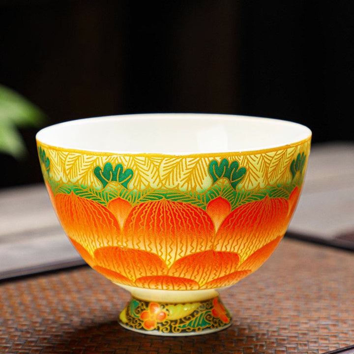 Buddha Stones Lotos Ceramiczny Filiżanka Do Herbaty Kwiat Filiżanki Do Herbaty 100 ml