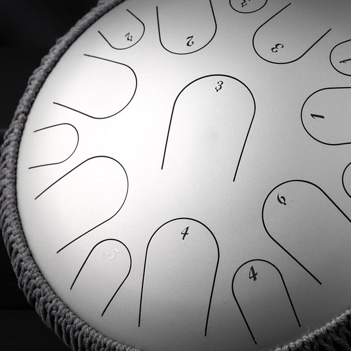 Bęben językowy ze stali Buddha Stones , dźwięk uzdrawiający, medytacja uważności, zestaw perkusyjny, 15 nut, 14-calowy instrument perkusyjny - image 9