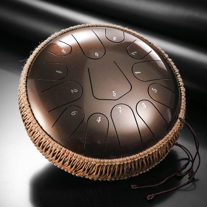 Buddha Stones Steel Tongue Drum Sound Healing Meditation Drum Kit 13 Nut 12-calowy instrument perkusyjny