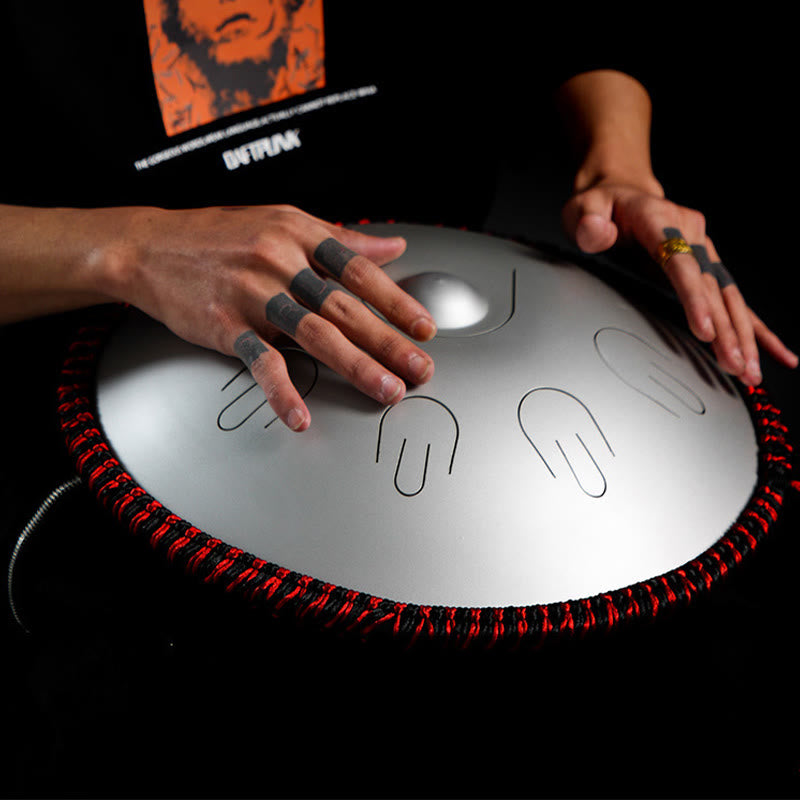 Buddha Stones językowy ze stali Dźwięk uzdrawiający Joga Medytacja Zestaw 9 nut 15-calowy instrument handpan - image 9