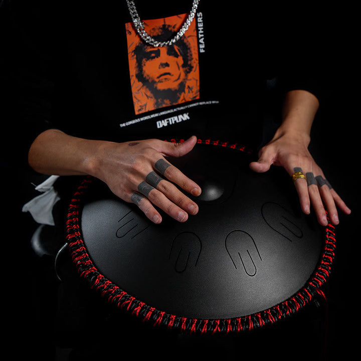 Buddha Stones językowy ze stali Dźwięk uzdrawiający Joga Medytacja Zestaw 9 nut 15-calowy instrument handpan