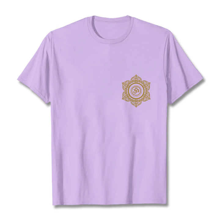 Koszulka z nadrukiem Buddha Stones Golden Mandala OM Pattern - Śliwka - 2XL - image 16