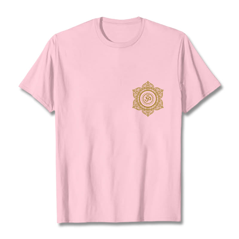 Koszulka z nadrukiem Buddha Stones Golden Mandala OM Pattern - Jasnoróżowy - 2XL - image 12