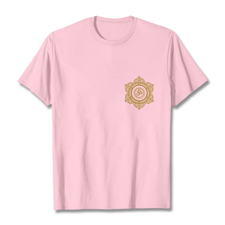Koszulka z nadrukiem Buddha Stones Golden Mandala OM Pattern - Jasnoróżowy - 2XL - image 12
