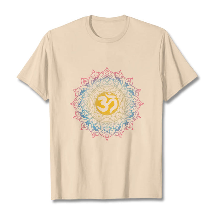 Koszulka z nadrukiem Mandala OM Pattern z motywem gradientu kolorów Buddha Stones - For - 2XL - image 8