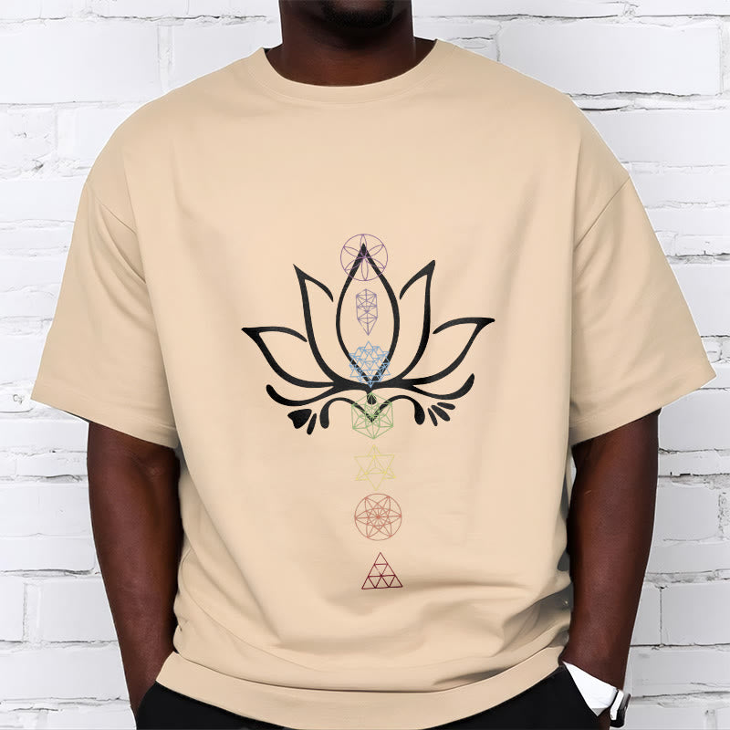 Koszulka z nadrukiem Buddha Stones Lotus Sacred Geometry - image 9