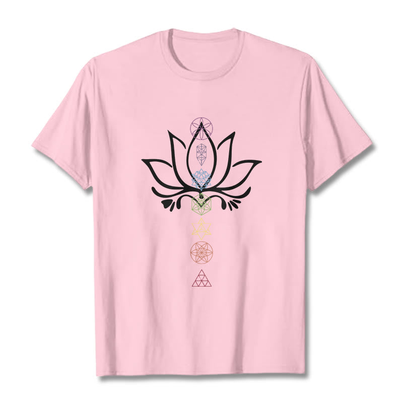 Koszulka z nadrukiem Buddha Stones Lotus Sacred Geometry - Jasnoróżowy - 2XL - image 12