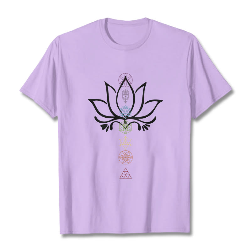 Koszulka z nadrukiem Buddha Stones Lotus Sacred Geometry - Śliwka - 2XL - image 16
