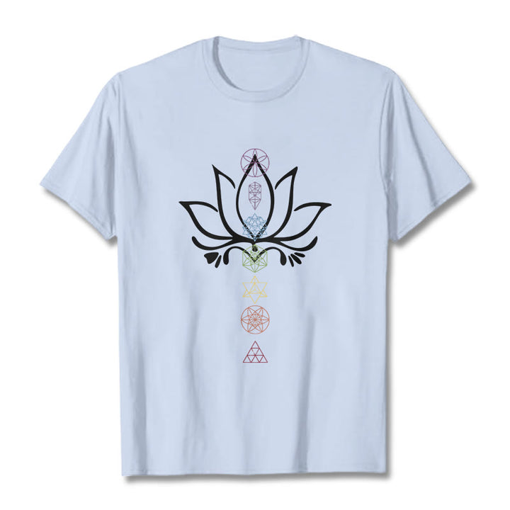Koszulka z nadrukiem Buddha Stones Lotus Sacred Geometry - Jasnoniebieski - 2XL - image 18