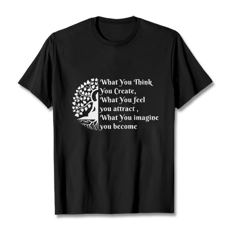 Koszulka z nadrukiem Buddha Stones Half-medytacja Drzewo Buddy - Czarny - 2XL - image 4