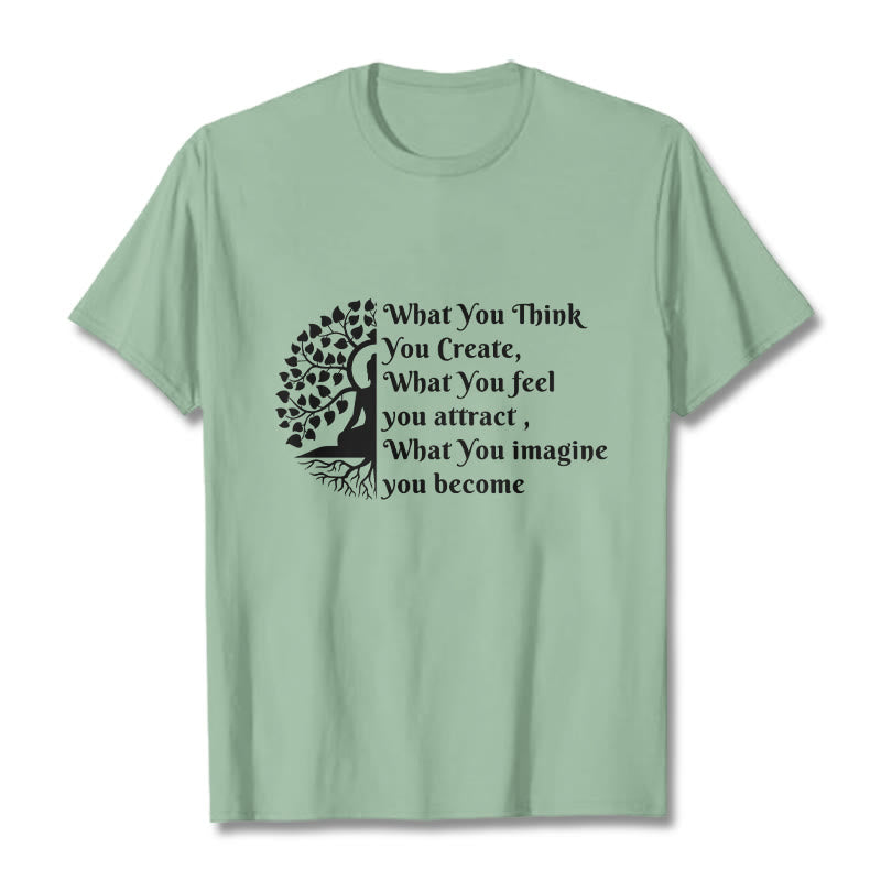 Koszulka z nadrukiem Buddha Stones Half-medytacja Drzewo Buddy - PaleGreen - 2XL - image 14