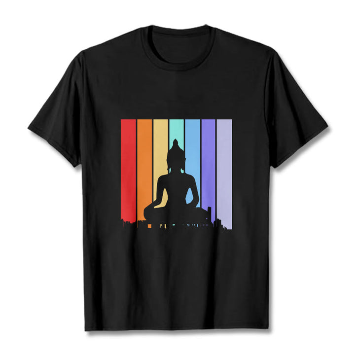Koszulka z Buddha Stones Kamienie Buddy Tęcza - Czarny - 2XL - image 0