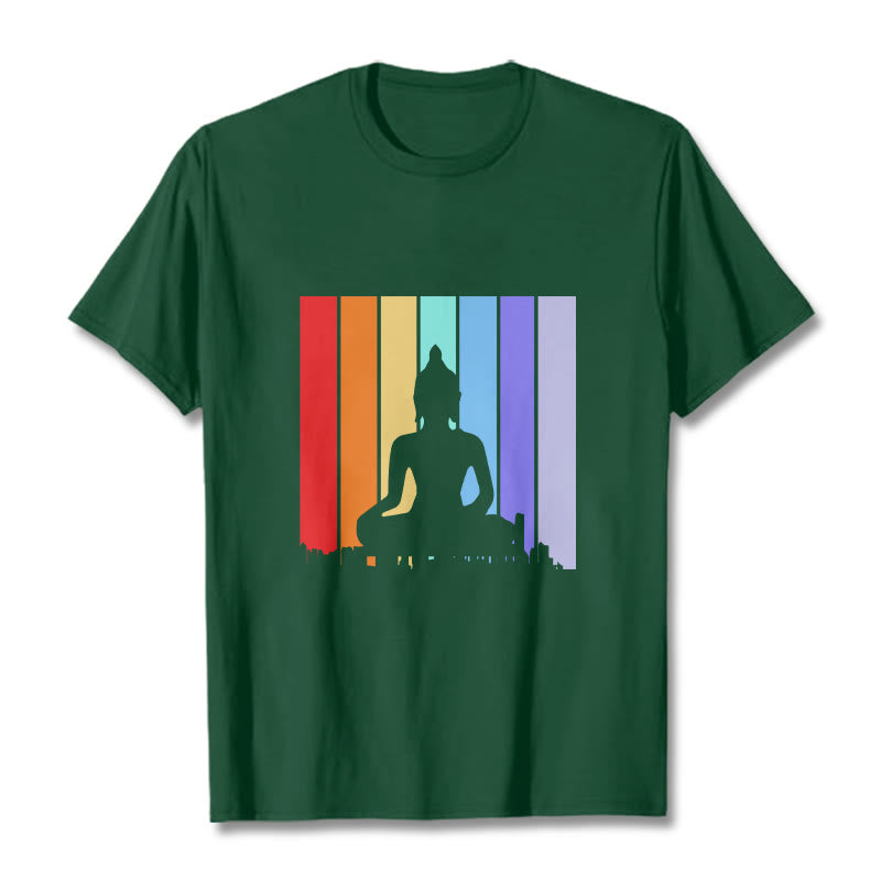 Koszulka z Buddha Stones Kamienie Buddy Tęcza - ForestGreen - 2XL - image 10