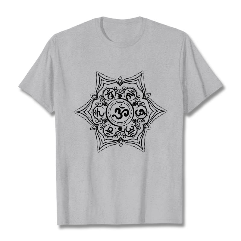 Buddha Stones Kamienie Mandala Om Mani Padme Hum - Jasnoszary - 2XL - image 19