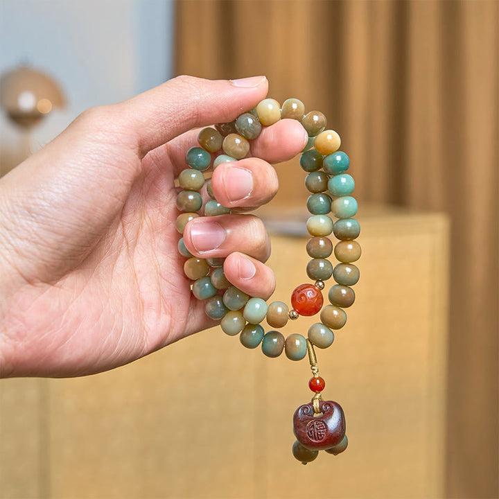 Kolorowe Buddha Stones Bodhi Seed Harmony Double Wrap Bracelet