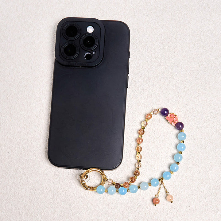 Buddha Stones Naturalne Super Siedem Kryształów Ochrona Brelok Telefon Wiszący Dekoracja