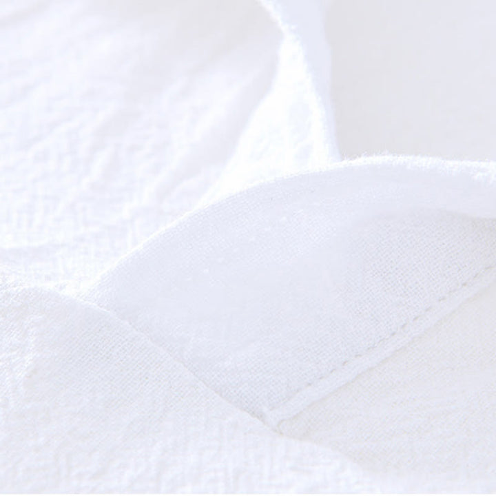 Buddha Stones Vintage Prosty Prosty Design Męska Koszula Z Krótkim Rękawem Bawełniana Lniana Odzież Z Kieszeniami - image 15