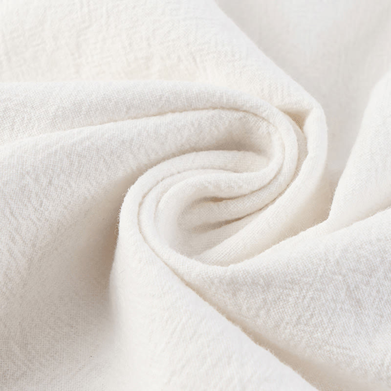 Buddha Stones Casual 2 sztuki Czystego Koloru Pół Guzika Projekt Koszula Spodnie Ściągane Męski Zestaw Tkanin Do Medytacji Z Kieszeniami - image 7