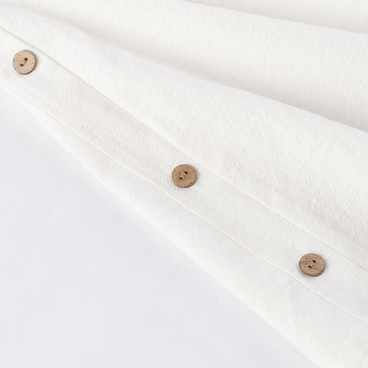 Buddha Stones Casual 2 sztuki Czystego Koloru Pół Guzika Projekt Koszula Spodnie Ściągane Męski Zestaw Tkanin Do Medytacji Z Kieszeniami - image 6