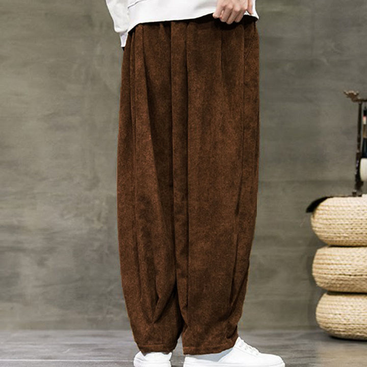 Spodnie męskie Buddha Stones Casual Plain Cotton Bloomer z kieszeniami - image 32