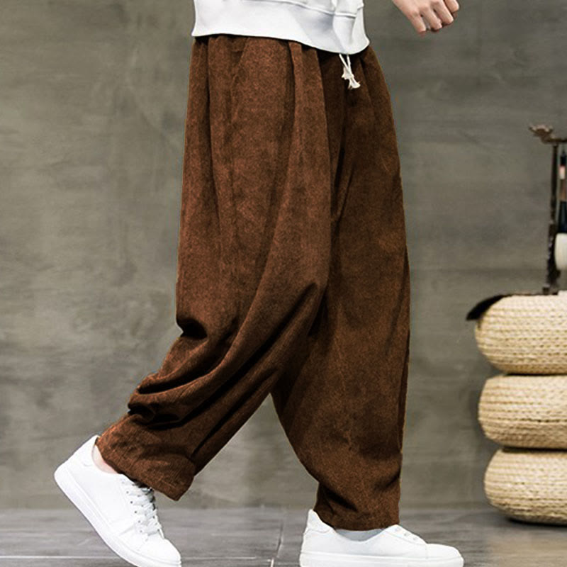Spodnie męskie Buddha Stones Casual Plain Cotton Bloomer z kieszeniami - image 30