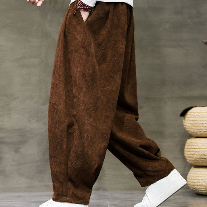 Spodnie męskie Buddha Stones Casual Plain Cotton Bloomer z kieszeniami - image 31