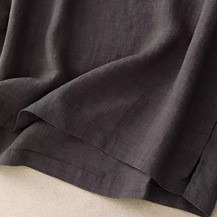 Buddha Stones Casual Pure Color Haft Patchwork Design Bez rękawów Okrągły Dekolt Damska Bawełniana Lniana Kamizelka - image 17