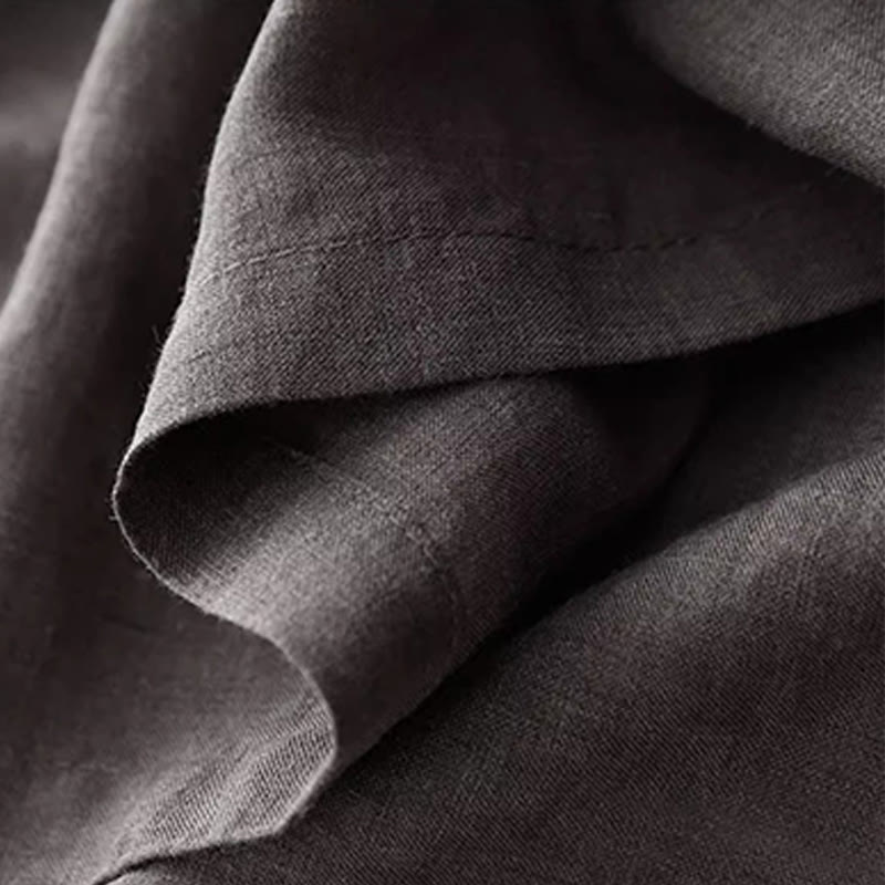 Buddha Stones Casual Pure Color Haft Patchwork Design Bez rękawów Okrągły Dekolt Damska Bawełniana Lniana Kamizelka - image 16