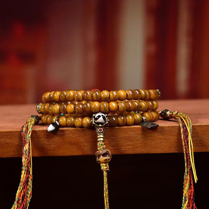 Buddha Stones Tybetańskie 108 Koraliki Koraliki z Kości Dzi Koraliki Trzymają Z Daleka Złe Duchy Mala
