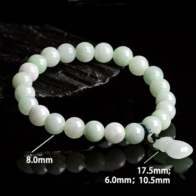 Bransoletka z woreczkami na pieniądze z naturalnego jadeitu i kamieniami Buddha Stones