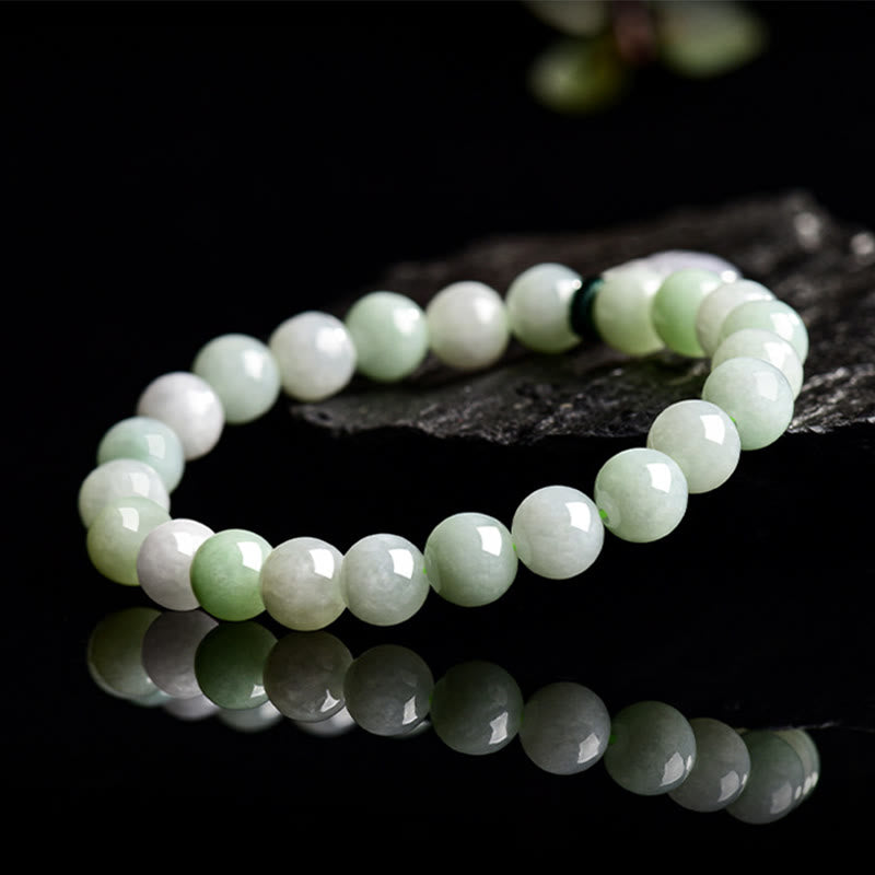 Bransoletka z woreczkami na pieniądze z naturalnego jadeitu i kamieniami Buddha Stones
