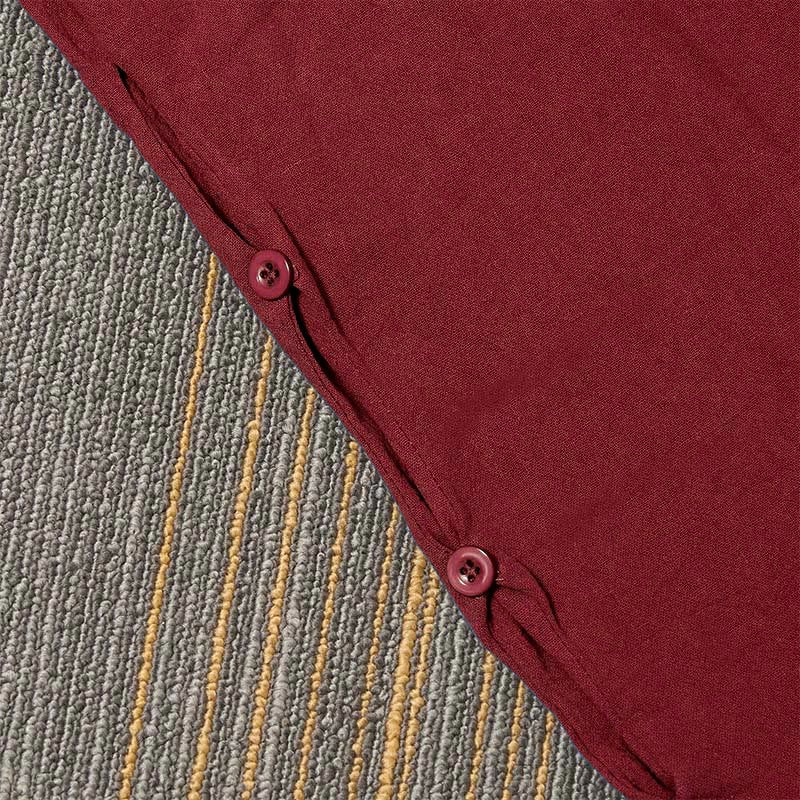 Buddha Stones Casual Pure Color Hollow Guziki Mankiety Spodnie Damskie Bawełniane Lniane Z Kieszeniami - image 39