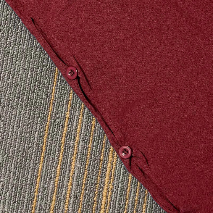 Buddha Stones Casual Pure Color Hollow Guziki Mankiety Spodnie Damskie Bawełniane Lniane Z Kieszeniami - image 39