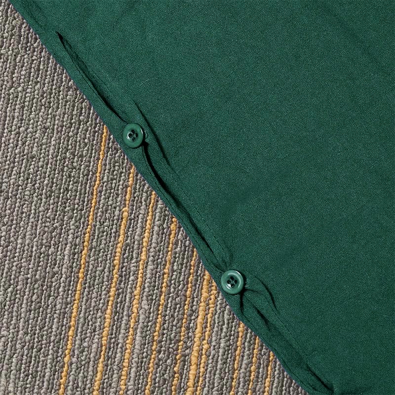 Buddha Stones Casual Pure Color Hollow Guziki Mankiety Spodnie Damskie Bawełniane Lniane Z Kieszeniami - image 44