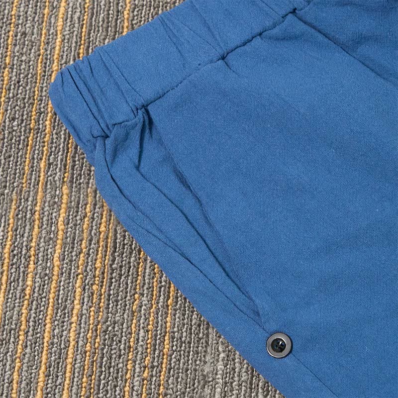 Buddha Stones Casual Pure Color Hollow Guziki Mankiety Spodnie Damskie Bawełniane Lniane Z Kieszeniami - image 45