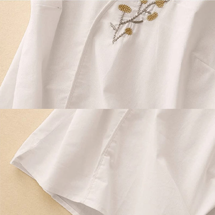 Buddha Stones Etniczne Haftowane Asymetryczny Wzór Damska Bawełniana Lniana Kamizelka Bez Rękawów - image 8