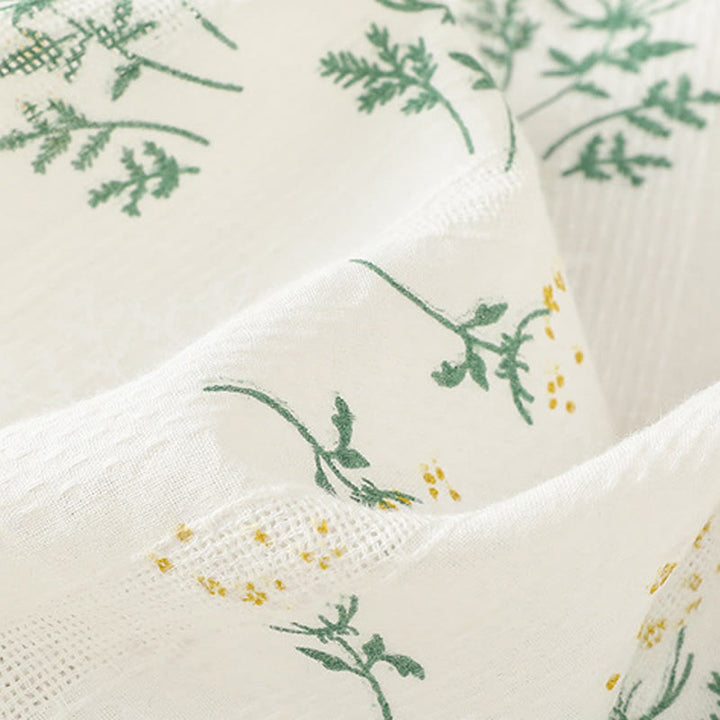 Buddha Stones Retro Nadruk Kwiatowy Roślinny Wzór Chiński Żaba-Guzik Damska Bawełniana Kamizelka Bez Rękawów - image 6