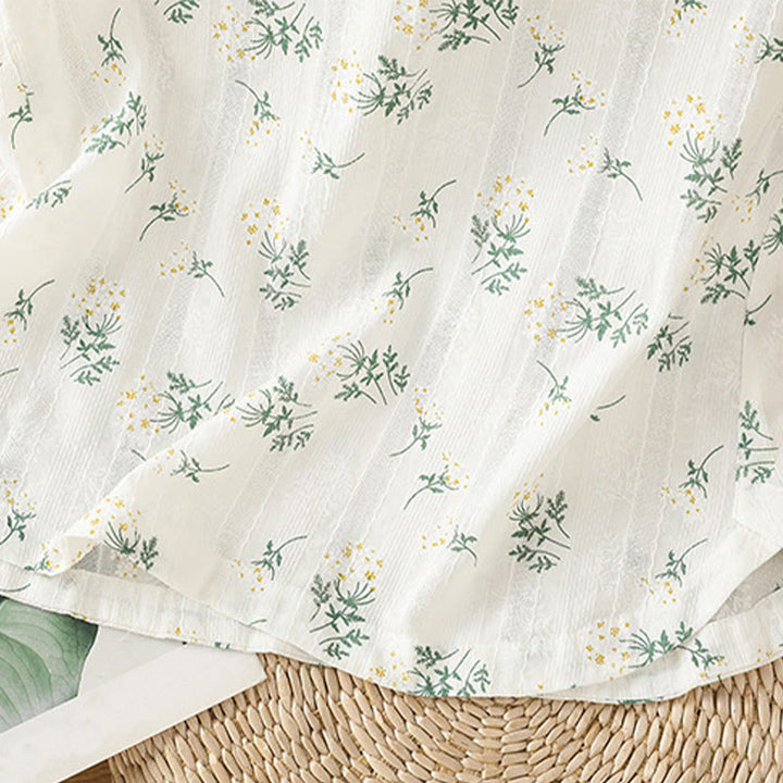 Buddha Stones Retro Nadruk Kwiatowy Roślinny Wzór Chiński Żaba-Guzik Damska Bawełniana Kamizelka Bez Rękawów - image 9